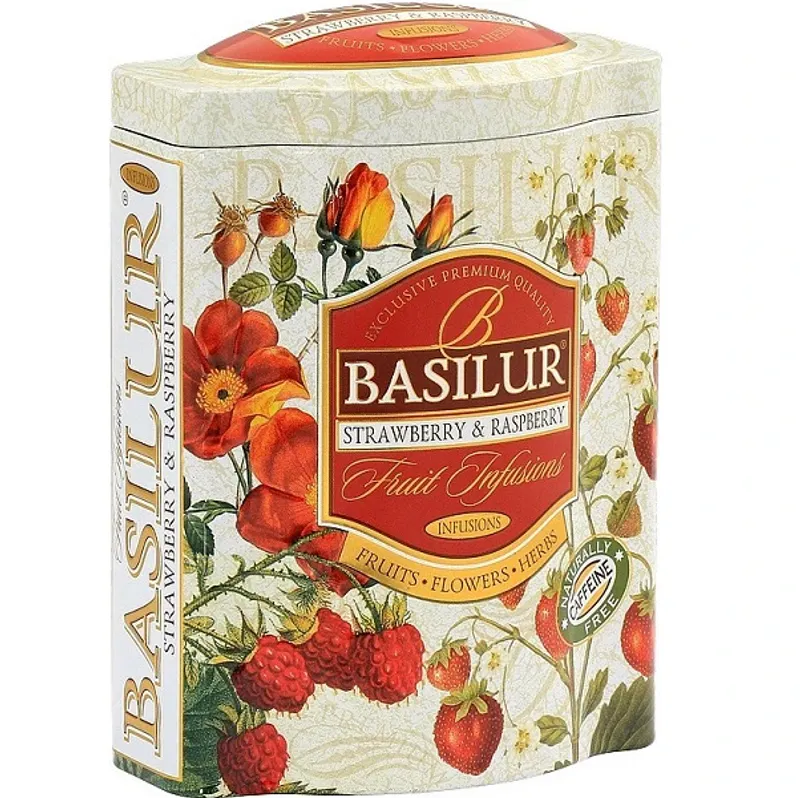 BASILUR Fruit Strawberry & Raspberry Tin Caddy 100g