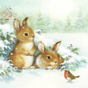 Hovedbilde Serviett Friends In Snow