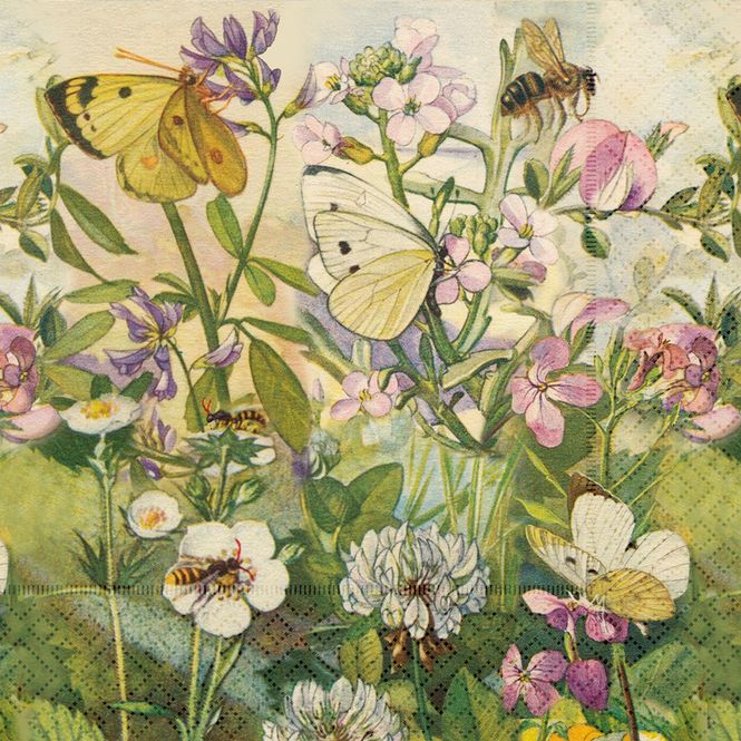 Hovedbilde Servietter - blomster og bier