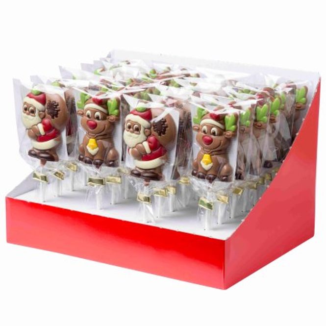 Hovedbilde MartiChoc Lollipop Santa & Reindeer Milk 30g