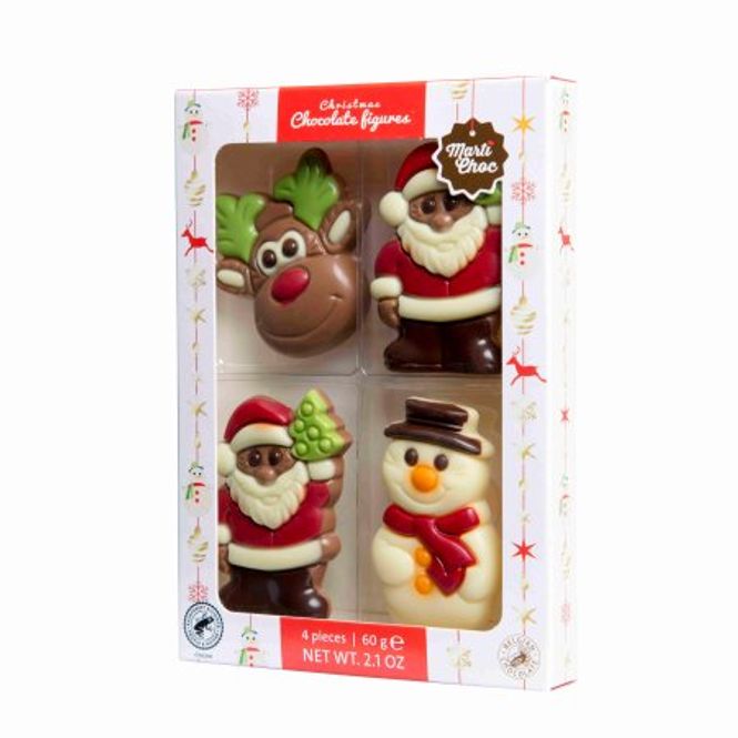Hovedbilde MartiChoc Christmas Figures. Eske á 4 figurer. ...
