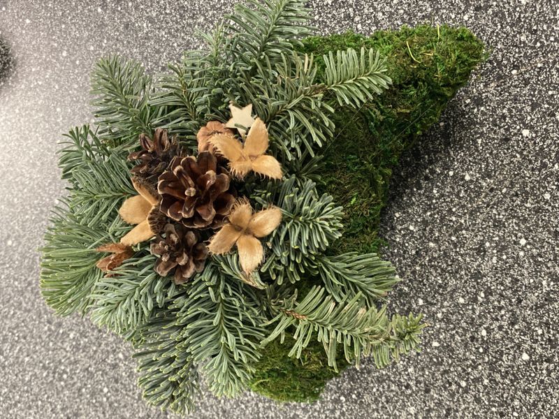 Mosshj&auml;rta plantering, sv&auml;ngt, 26x18,5 cm